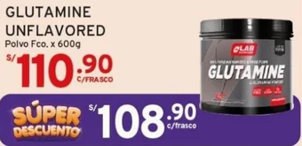 Mifarma GLUTAMINE UNFLAVORED Polvo Fco. x 600g oferta