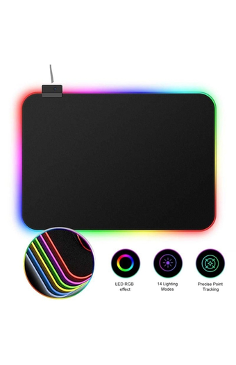 Tiendas EFE Mouse pad gamer con luces led rgb oferta