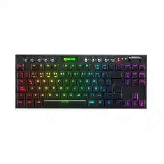 Tiendas EFE Teclado gamer redragon inalámbrico mecánico rgb tenkeyless switch azul horus k621 oferta