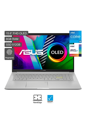 Tiendas EFE Laptop asus vivobook 15 oled 15.6 window 11 intel core i5 1135g7 8gb 512gb ssd k513ea-l12022w oferta