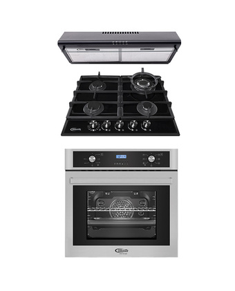 Tiendas EFE Tricombo klimatic cocina empotrable aosta 60cm + campana tradicional ck601ne + horno gamma b oferta