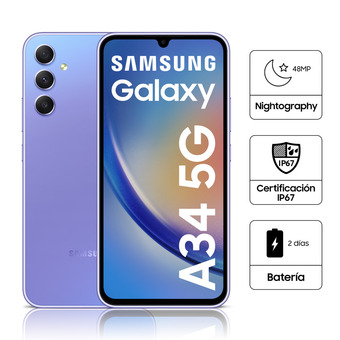 Tiendas EFE Smartphone galaxy a34 5g 6gb 128gb violeta oferta