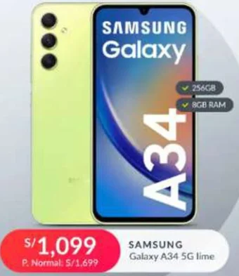 Falabella Galaxy A34 5G lime oferta