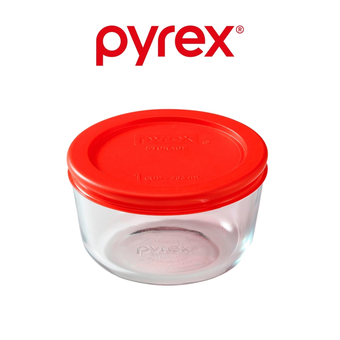Tiendas EFE Bolo de 236ml pyrex con tapa plástica roja oferta