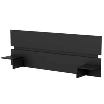 Tiendas EFE Cabecera flotante movenda muebles acacia 2plz negro oferta