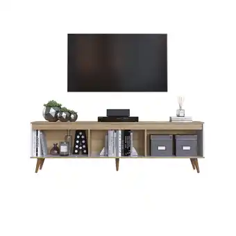 Tiendas EFE Mesa de tv delmarco viena 3 puertas 180cm miel y blanco oferta