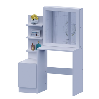 Tiendas EFE Tocador movenda muebles rubi con espejo 1 puerta blanco oferta
