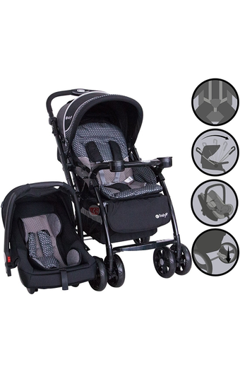 Tiendas EFE Coche con porta bebe ebaby braviar 1092 black oferta