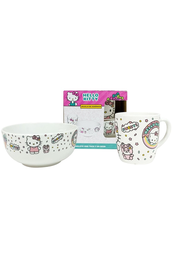 Tiendas EFE Set de cerámica de 2pzs scool hello kitty icream oferta