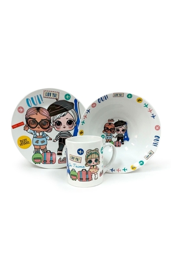 Tiendas EFE Set de cerámica de 3pzs scool lol oferta