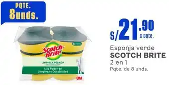 Makro SCOTCH BRITE Esponja verde 2 en 1 oferta