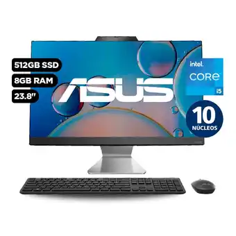 Tiendas EFE All in one asus 23.8 windows 11 intel core i5 12a gen 10 núcleos 8gb 512gb ssd a3402wbakba089w oferta