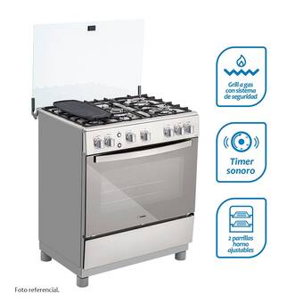 Tiendas EFE Cocina a gas coldex cx741 inox xplus oferta