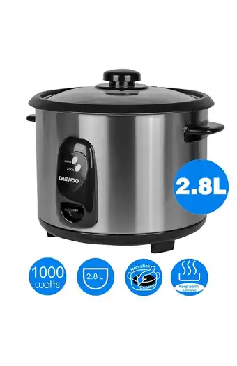 Tiendas EFE Olla arrocera daewoo 2.8lt inoxidable antiadherente di-9536 oferta