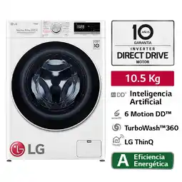 Tiendas EFE Lavadora lg ai dd 10.5kg wm10wvc4s6 blanca oferta