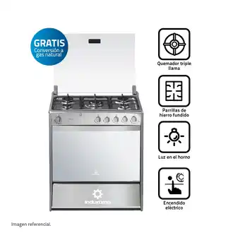 Tiendas EFE Cocina de pie indurama cirella zafiro croma 5 hornillas oferta