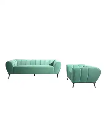 Tiendas EFE Juego de sala 3 1 home premium caroline aqua oferta