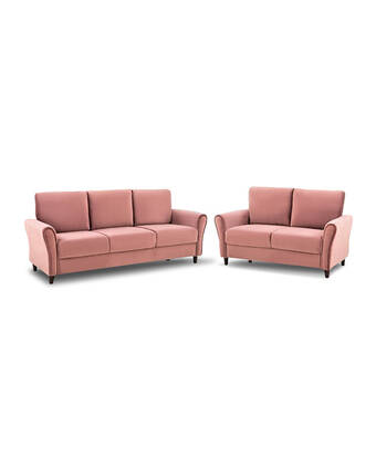 Tiendas EFE Juego de sala 3-2 home premium brenda rosa pastel oferta