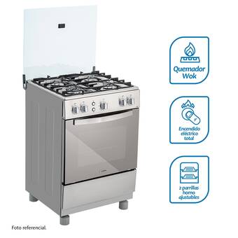 Tiendas EFE Cocina a gas coldex cx641 inox xplus oferta