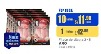 Makro Filete de tilapia 3-5 ARO Bolsa x 500 g oferta