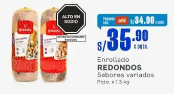 Makro Enrollado REDONDOS Sabores variados Pqte. x 1.3 kg oferta