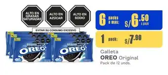 Makro Galleta OREO Original Pack de 12 unds. oferta