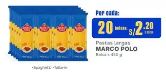 Makro Pastas largas MARCO POLO Bolsa x 450 g x 20 bolsas oferta