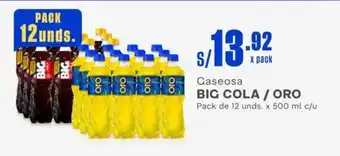 Makro Gaseosa BIG COLA / ORO Pack de 12 unds. x 500 ml c/u oferta