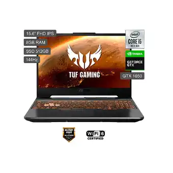 Tiendas EFE Laptop asus gamer tuf f15 fx506 15.6 intel core i5 512gb ssd 8gb negro oferta