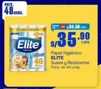 Makro Papel higiénico ELITE Suave y Resistente Pqte. de 48 unds. oferta