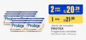 Makro Jabón de tocador PROTEX Fragancias variadas Pack de 6 unds. x 110 g c/u oferta