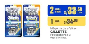 Makro Máquina de afeitar GILLETTE Prestobarba 3 Pack de 6 unds. oferta