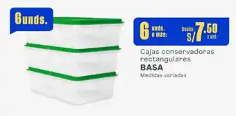 Makro Cajas conservadoras rectangulares BASA Medidas variadas 6 unds. oferta