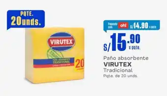 Makro Paño absorbente VIRUTEX Tradicional Pqte. de 20 unds. oferta