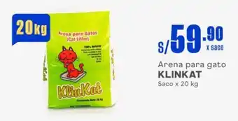Makro Arena para gato KLINKAT Saco x 20 kg oferta