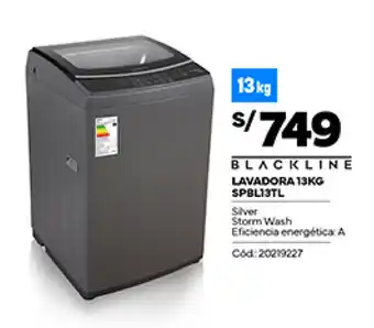 Plaza Vea BLACKLINE LAVADORA 13KG SPBL13TL oferta