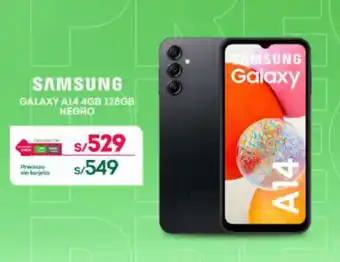 Tottus SAMSUNG GALAXY A14 4GB 128GB NEGRO oferta