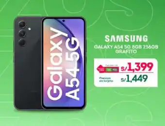 Tottus SAMSUNG GALAXY A54 5G 8GB 256GB GRAFITO oferta