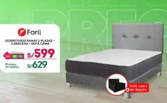 Tottus Forli DORMITORIO SAMAY 2 PLAZAS. CABECERA SOFÁ CAMA oferta
