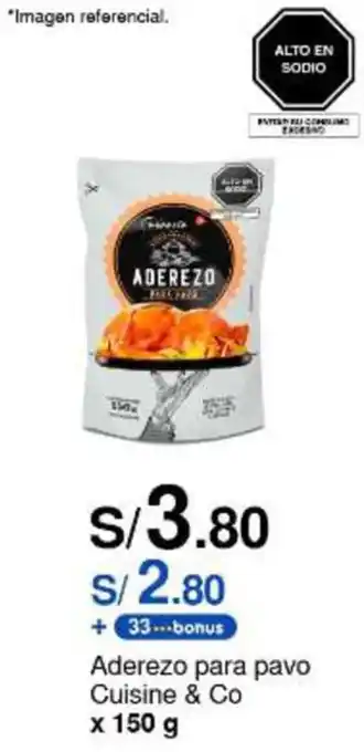 Metro Aderezo para pavo Cuisine & Co x 150 g oferta