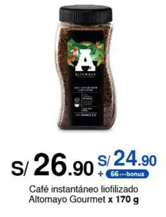Metro Café instantáneo liofilizado Altomayo Gourmet x 170 g oferta
