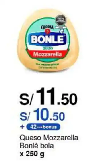 Metro Queso Mozzarella Bonlé bola x 250 g oferta