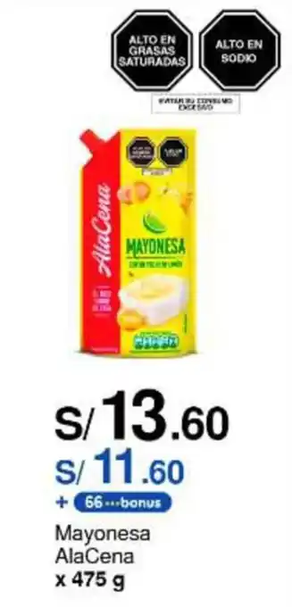 Metro Mayonesa AlaCena x 475 g oferta
