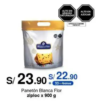 Metro Panetón Blanca Flor ziploc x 900 g oferta