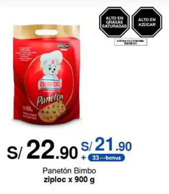 Metro Panetón Bimbo ziploc x 900 g oferta