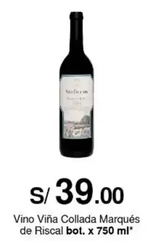 Metro Vino Viña Collada Marqués de Riscal bot. x 750 ml oferta