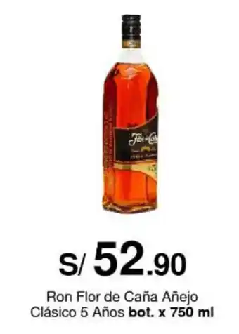 Metro Ron Flor de Caña Añejo Clásico 5 Años bot. x 750 ml oferta