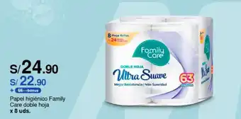 Metro Papel higiénico Family Care doble hoja x 8 uds. oferta