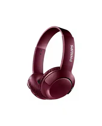 Tiendas EFE Audífonos on ear philips con micrófono bluetooth shb3075 rojo oferta