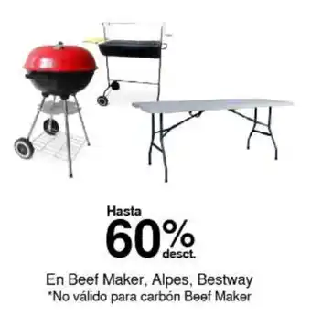 Metro En Beef Maker, Alpes, Bestway *No válido para carbón Beef Maker oferta